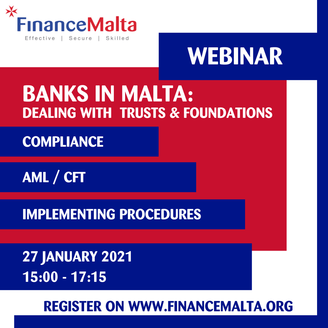 FinanceMalta to hold webinar on banks’ approach to trusts and foundations