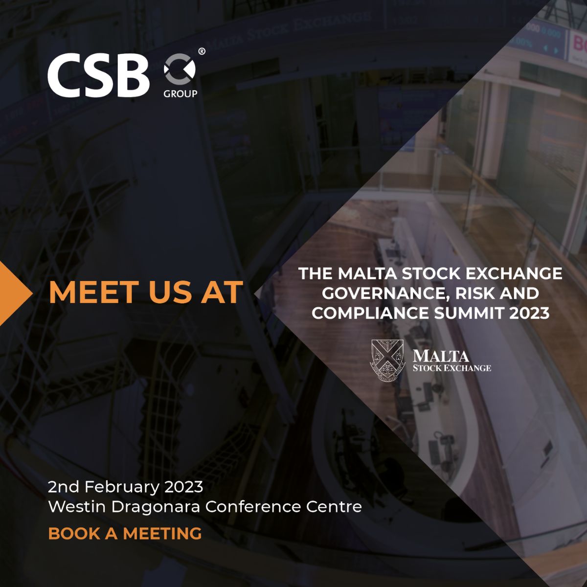 CSB Group to exhibit at the Malta Stock Exchange Governance, Risk and Compliance Summit